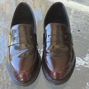 Dr. Martens Women's Glossy Oxblood Penny Loafers